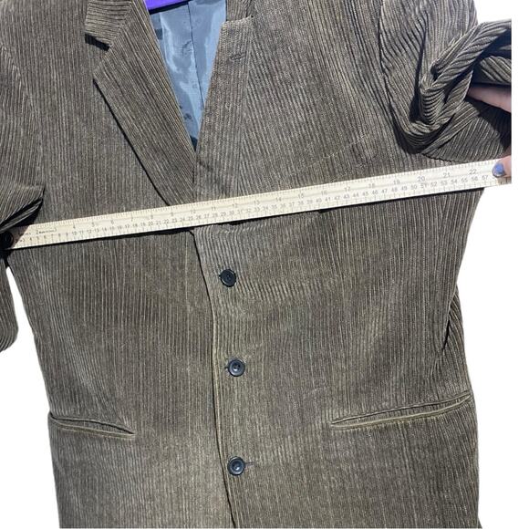 Cordovan & Grey brown corduroy sport coat blazer suit jacket 42 long - Picture 4 of 11